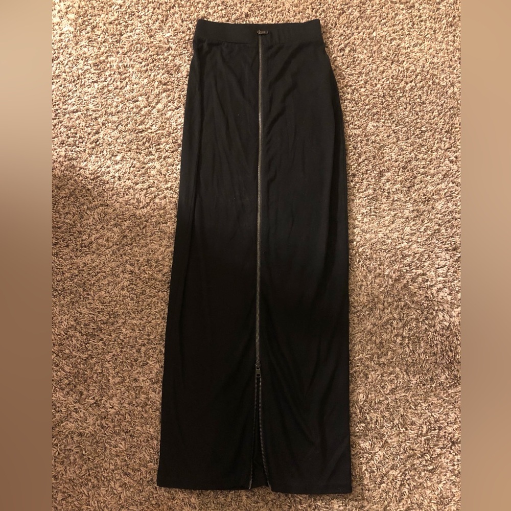 Armani Exchange Black Maxi Pencil Skirt with zipper
